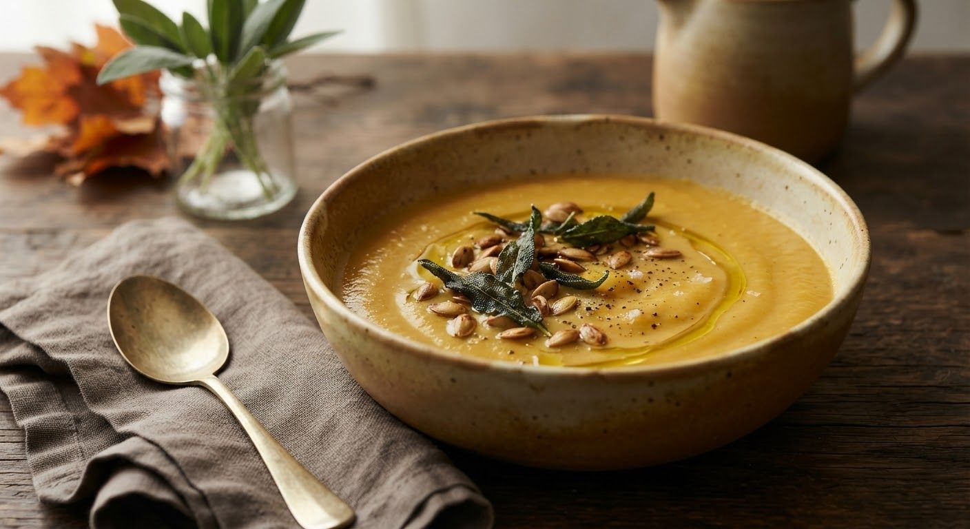 Velvet Roasted Butternut Squash & Sage Soup
