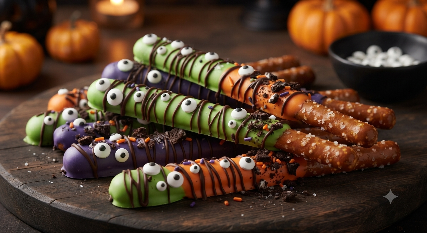Midnight Monster Pretzel Rods